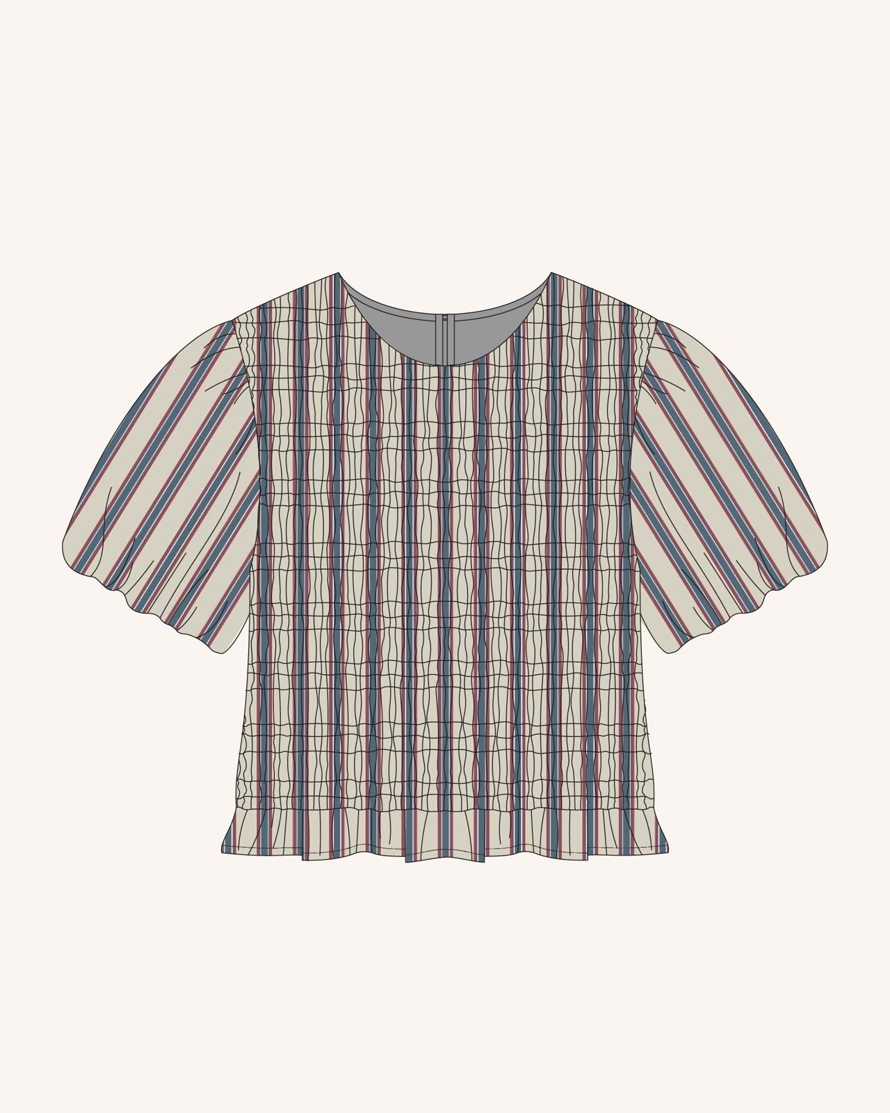 Top Menorca - Rayas blue