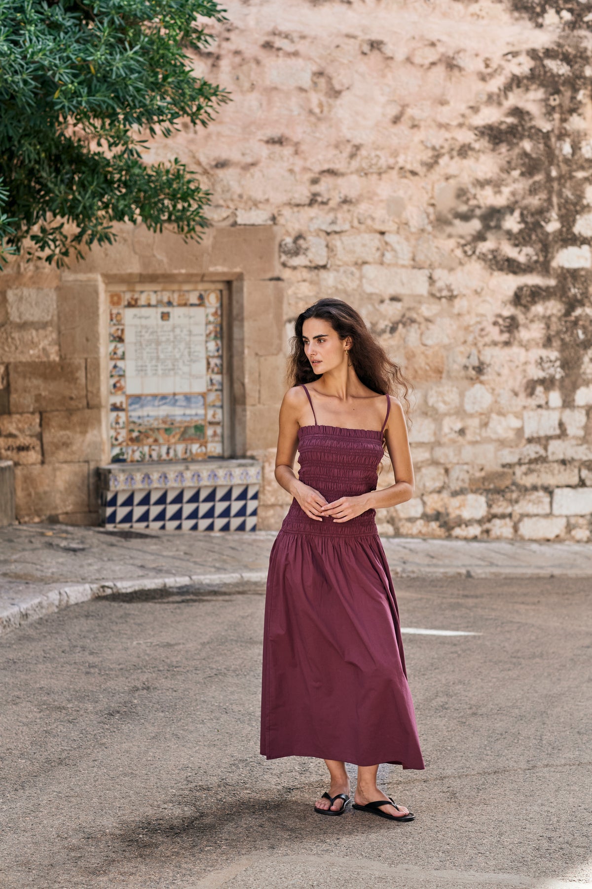 Vestido Lucia - Burdeo